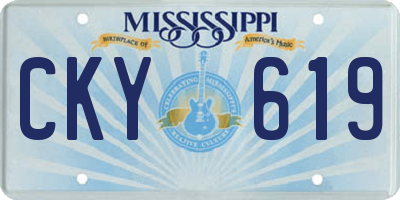 MS license plate CKY619