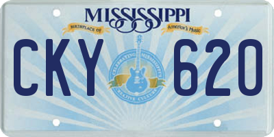 MS license plate CKY620