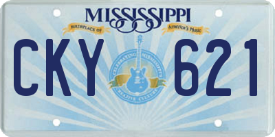 MS license plate CKY621