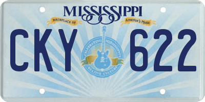 MS license plate CKY622