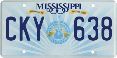 MS license plate CKY638