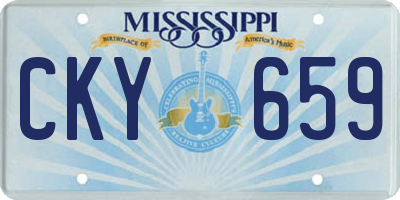 MS license plate CKY659