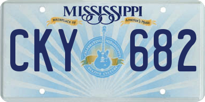 MS license plate CKY682