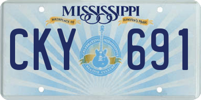 MS license plate CKY691