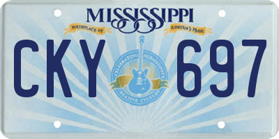 MS license plate CKY697