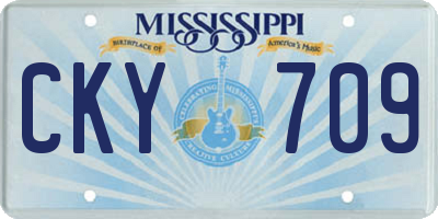 MS license plate CKY709