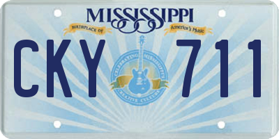 MS license plate CKY711