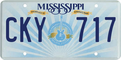 MS license plate CKY717