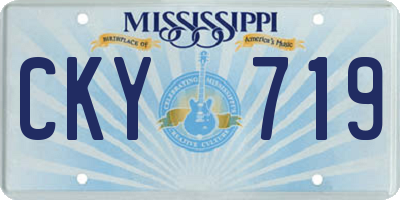 MS license plate CKY719
