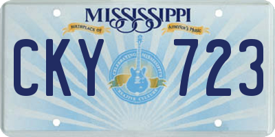 MS license plate CKY723