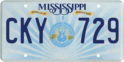 MS license plate CKY729