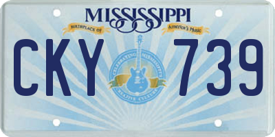 MS license plate CKY739
