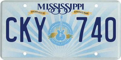 MS license plate CKY740