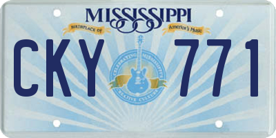 MS license plate CKY771