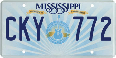 MS license plate CKY772