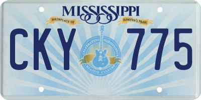 MS license plate CKY775
