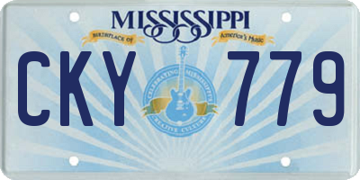 MS license plate CKY779