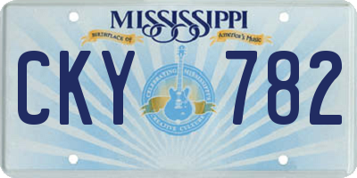 MS license plate CKY782