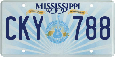 MS license plate CKY788