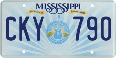 MS license plate CKY790