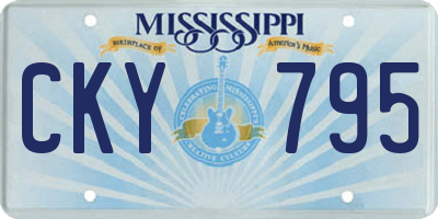 MS license plate CKY795