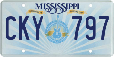 MS license plate CKY797