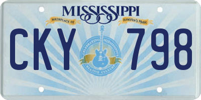 MS license plate CKY798