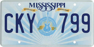 MS license plate CKY799