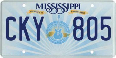 MS license plate CKY805