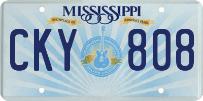 MS license plate CKY808