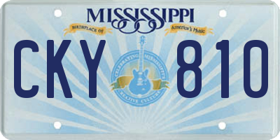 MS license plate CKY810
