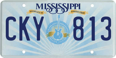 MS license plate CKY813