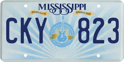 MS license plate CKY823
