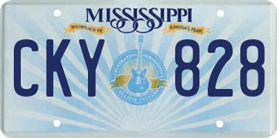 MS license plate CKY828