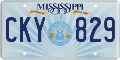 MS license plate CKY829