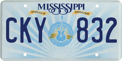 MS license plate CKY832