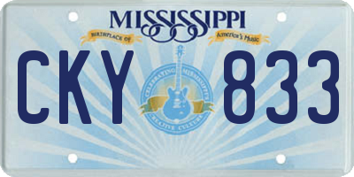 MS license plate CKY833