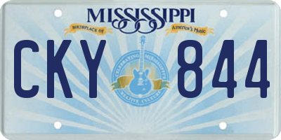MS license plate CKY844