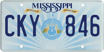 MS license plate CKY846