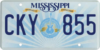 MS license plate CKY855