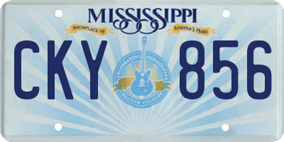 MS license plate CKY856