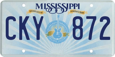 MS license plate CKY872