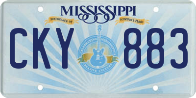 MS license plate CKY883