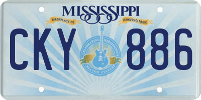MS license plate CKY886
