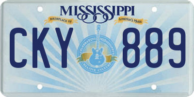 MS license plate CKY889