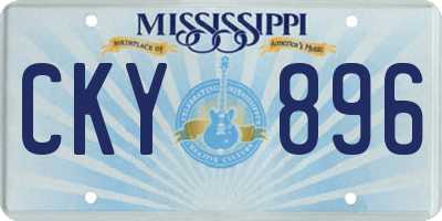 MS license plate CKY896