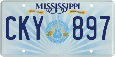 MS license plate CKY897