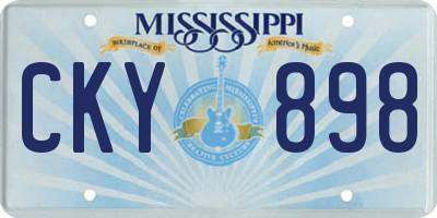 MS license plate CKY898