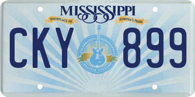 MS license plate CKY899