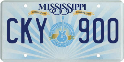 MS license plate CKY900